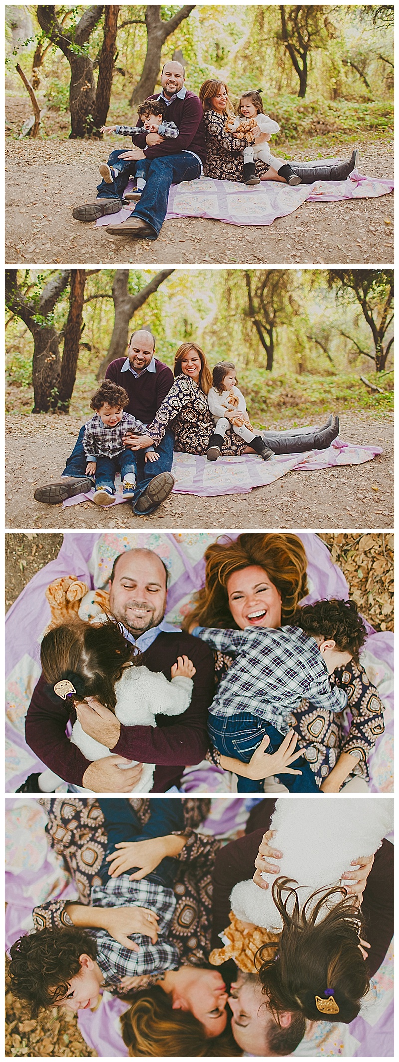 Lake Forest woodsy fun playful kids and family session. Orange Countys fine art family photographer Madeleine JL Photography